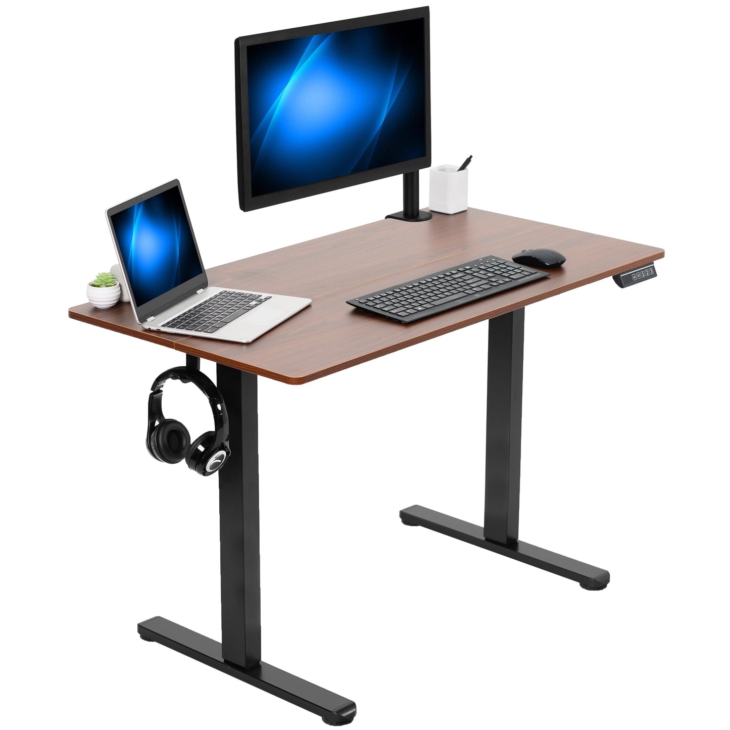 Spacious 44" x 24" Electric Adjustable Standing Desk