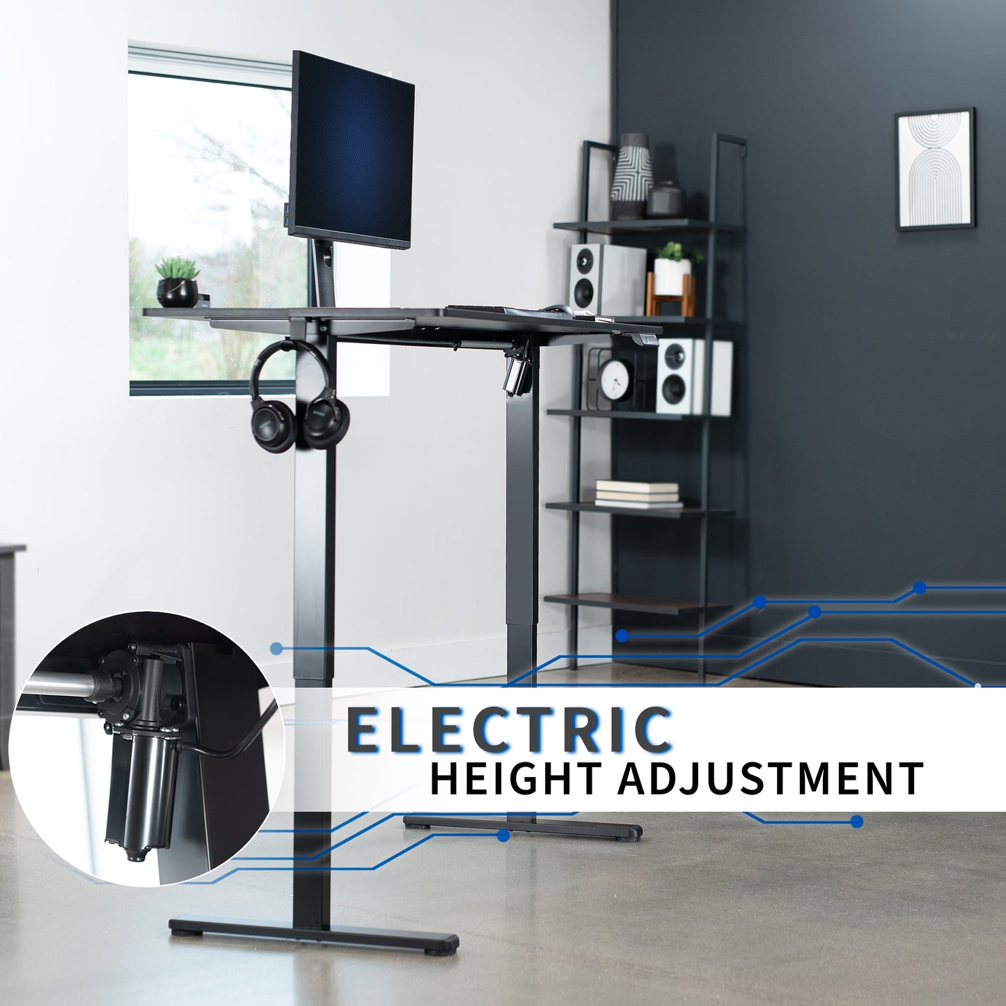 Premium 55" x 24" Adjustable Electric Standing Desk