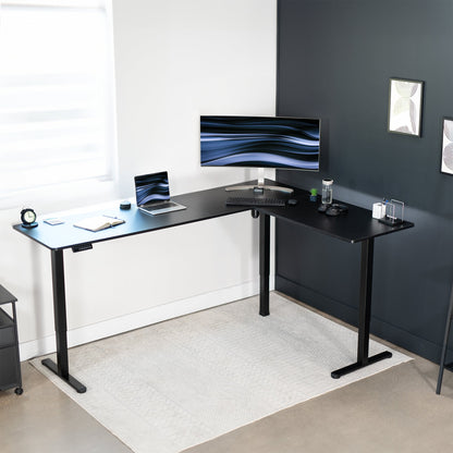 Elegant Corner Electric Standing Desk