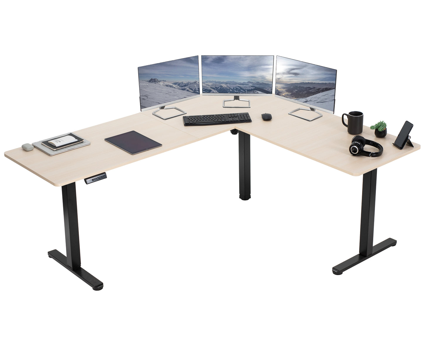 Elegant Corner Electric Standing Desk