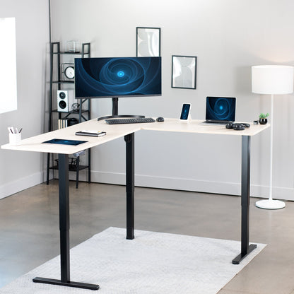 Elegant Corner Electric Standing Desk