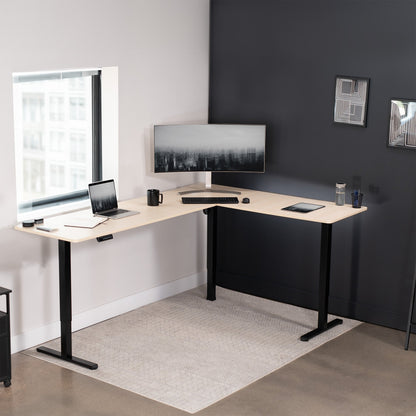 Elegant Corner Electric Standing Desk