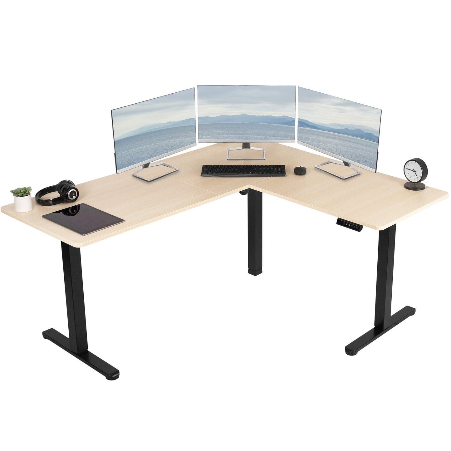 Elegant Corner Electric Standing Desk