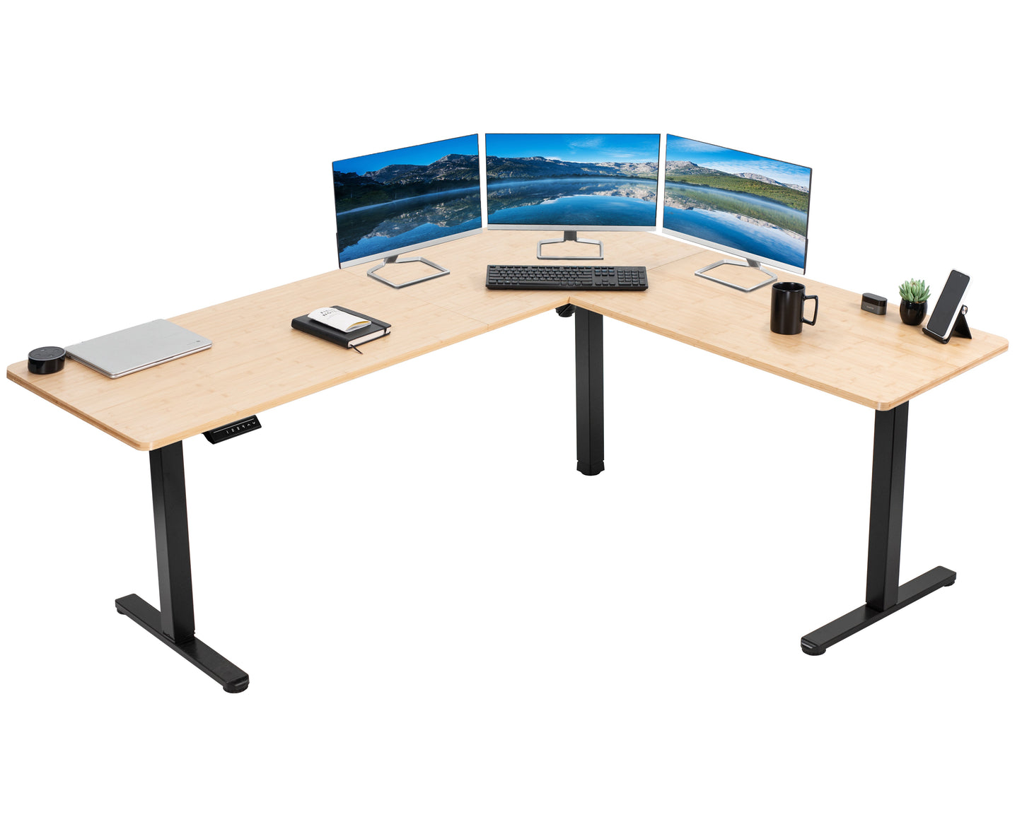 Elegant Corner Electric Standing Desk