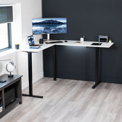 Elegant Corner Electric Standing Desk