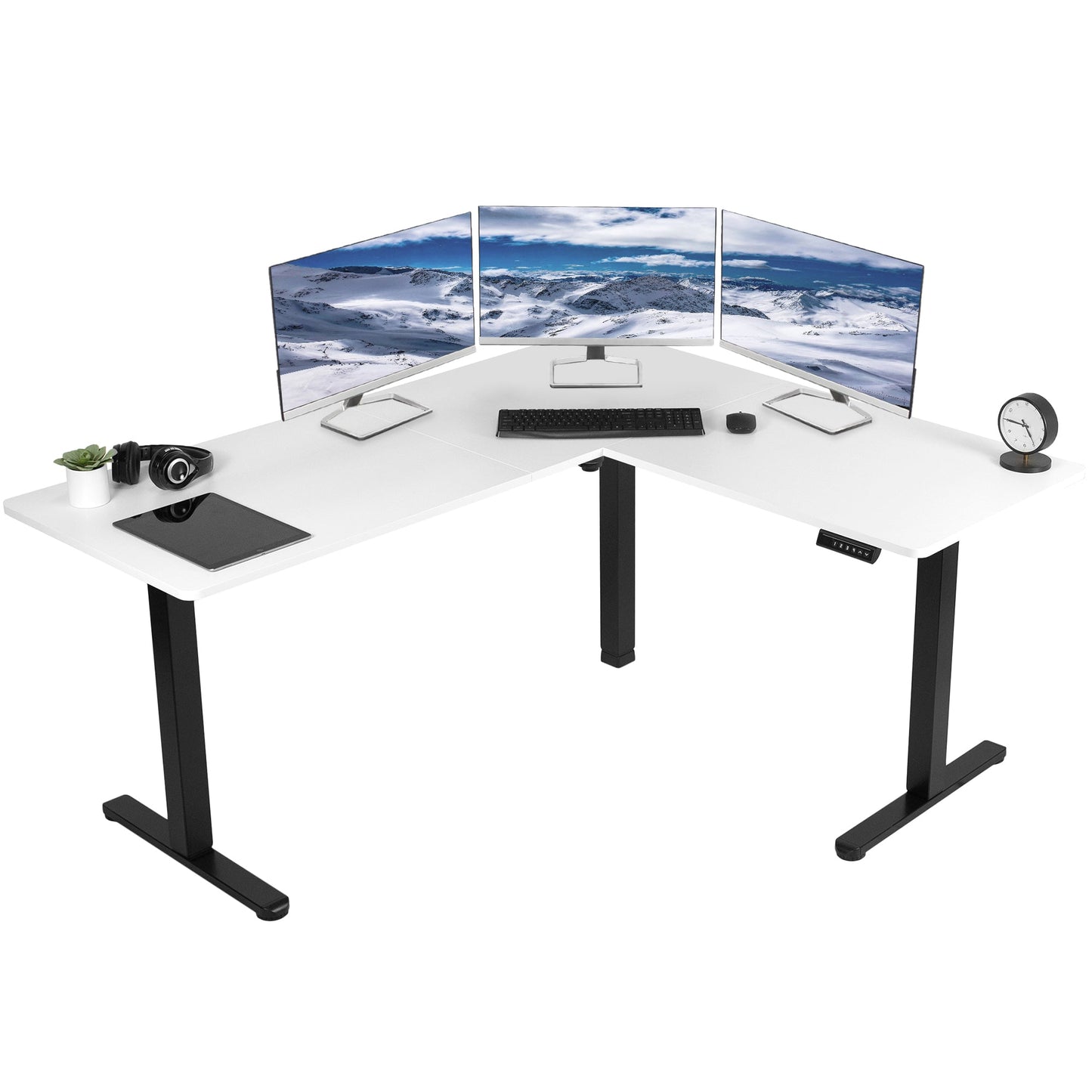 Elegant Corner Electric Standing Desk