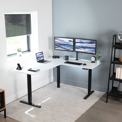 Elegant Corner Electric Standing Desk