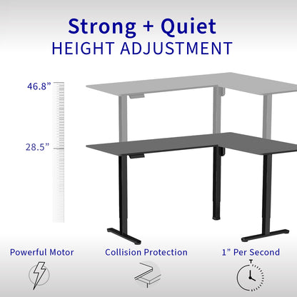 Elegant Corner Electric Standing Desk