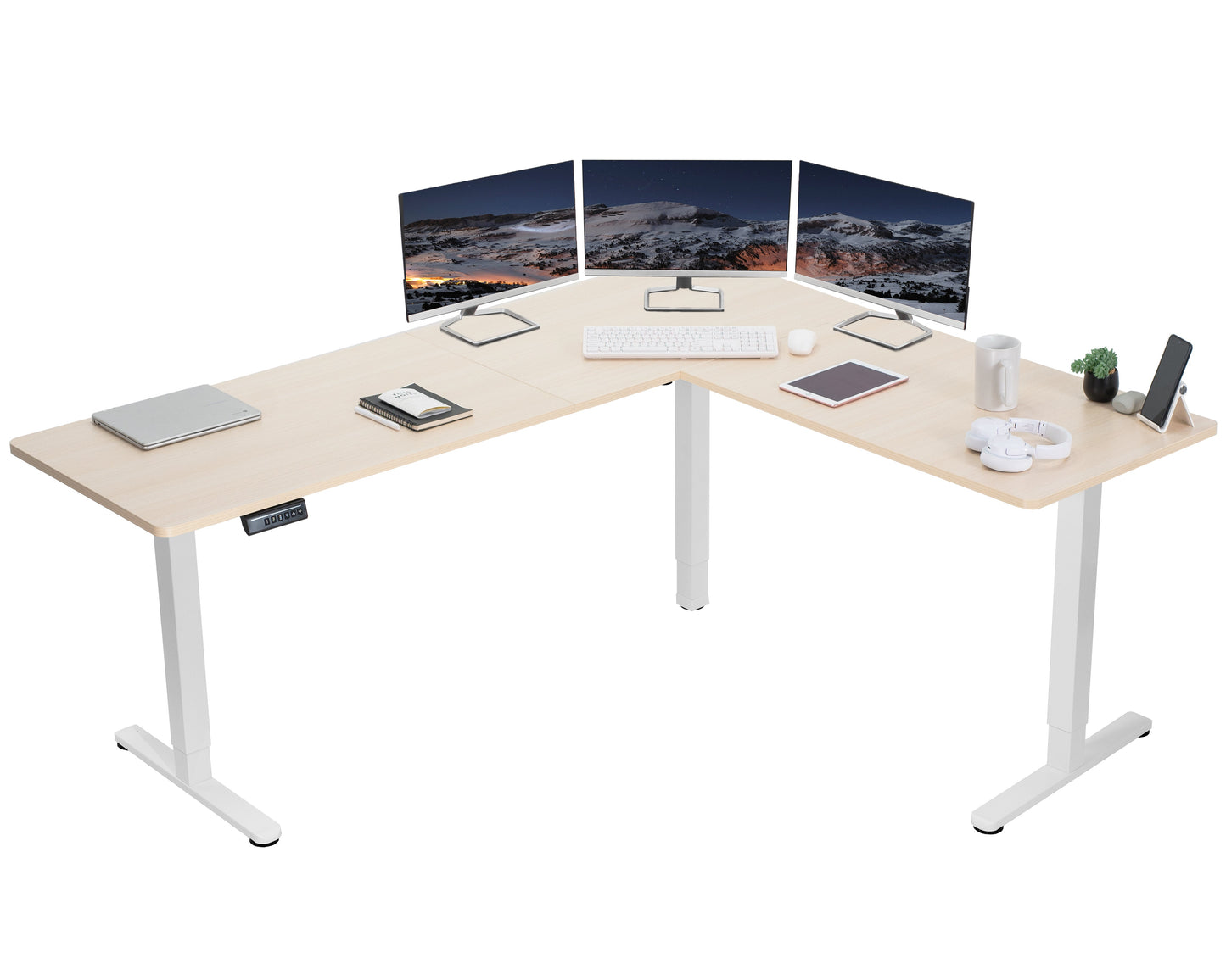 Elegant Corner Electric Standing Desk