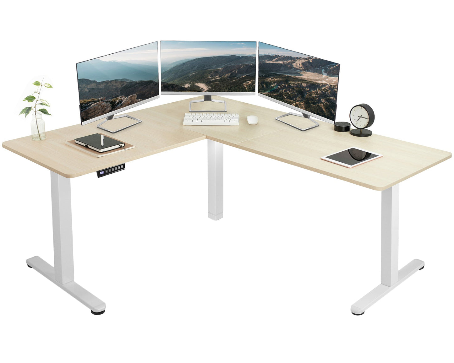 Elegant Corner Electric Standing Desk