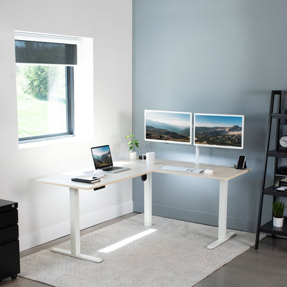 Elegant Corner Electric Standing Desk