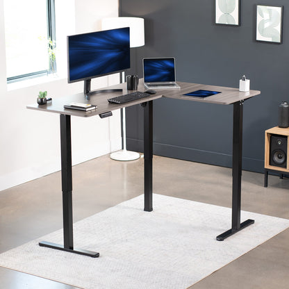 Elegant Corner Electric Standing Desk