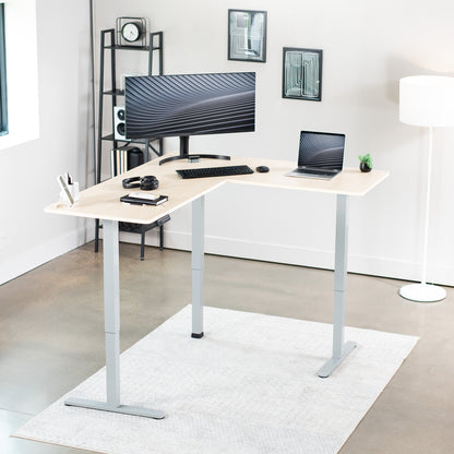 Elegant Corner Electric Standing Desk