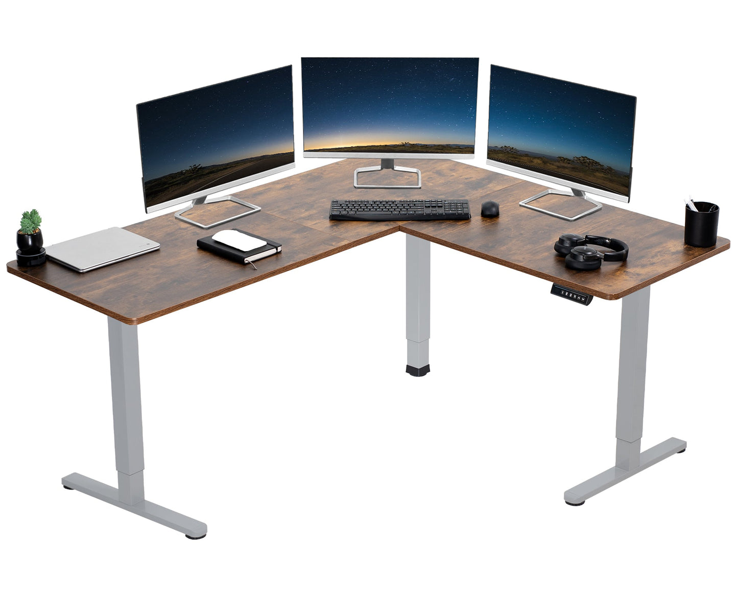 Elegant Corner Electric Standing Desk