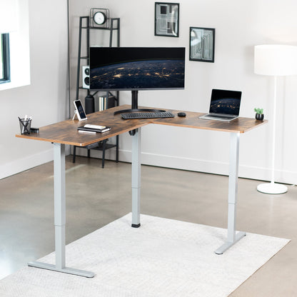 Elegant Corner Electric Standing Desk