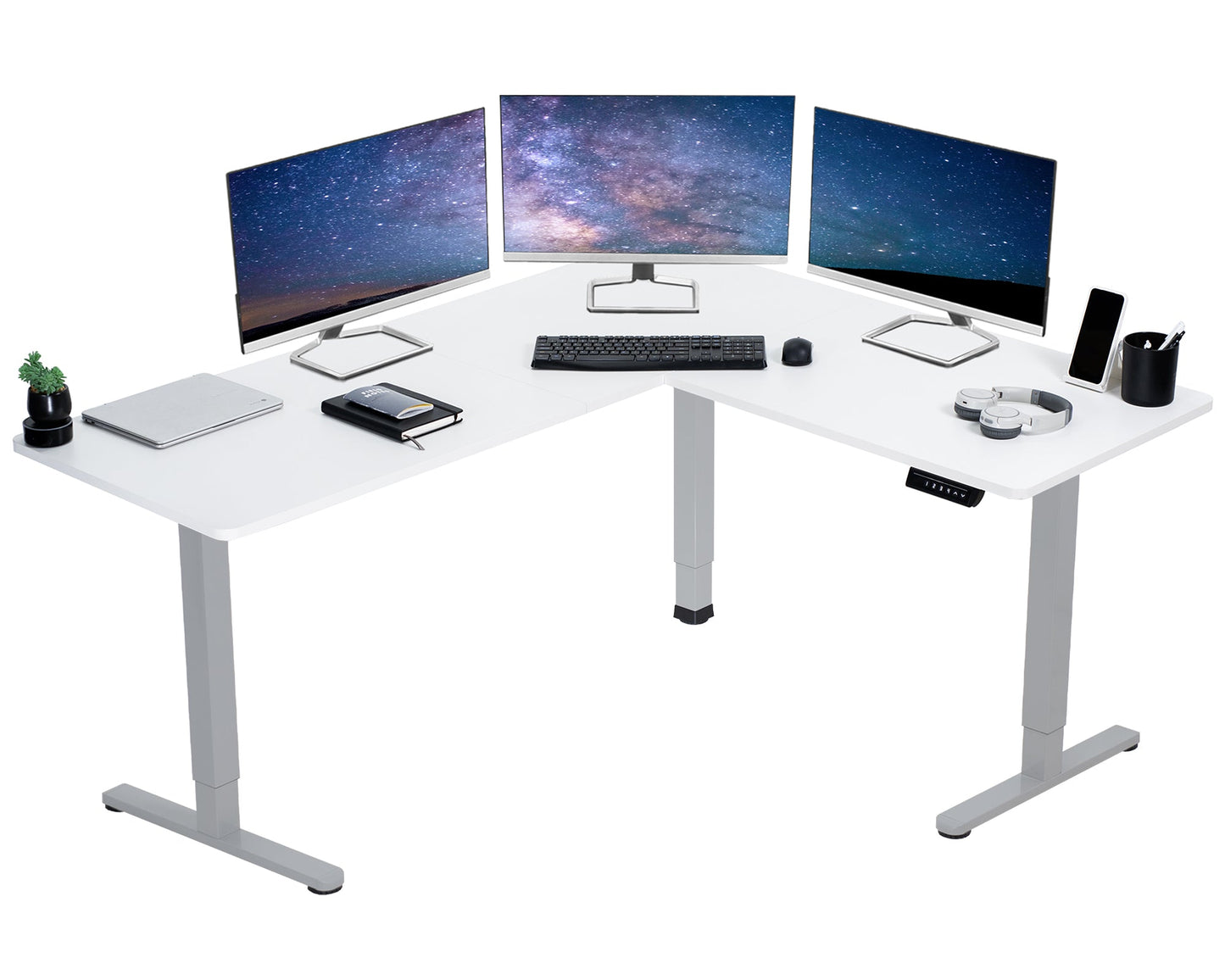 Elegant Corner Electric Standing Desk