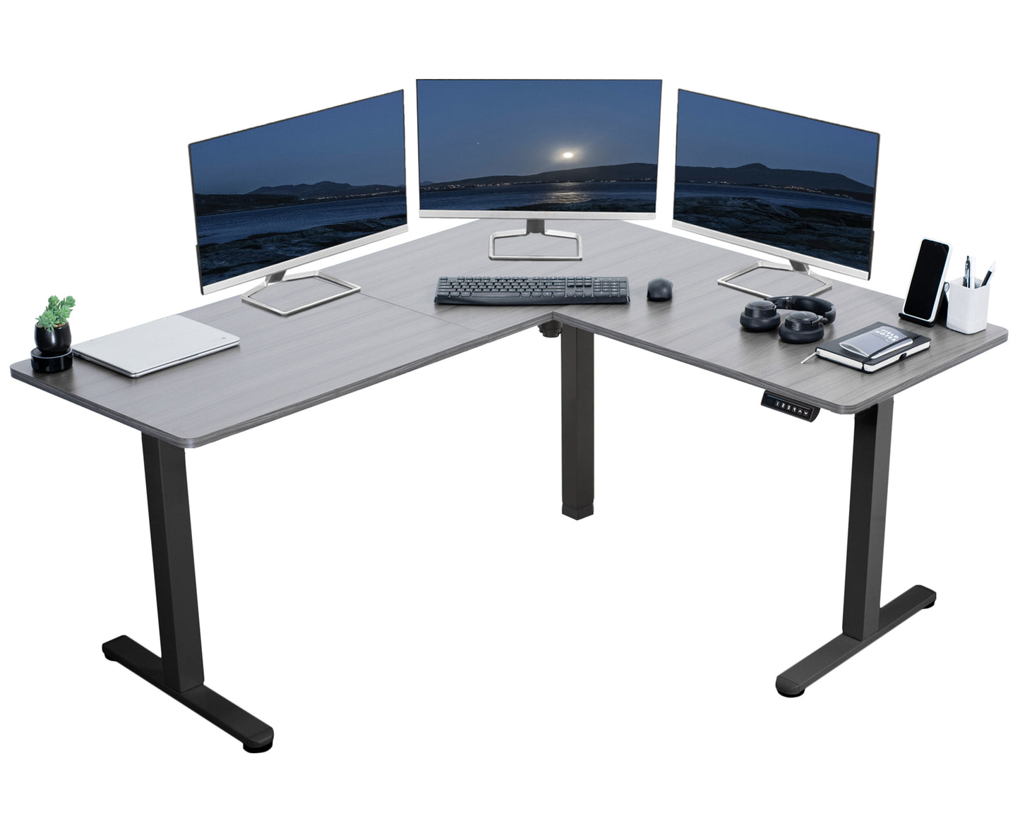 Elegant Corner Electric Standing Desk