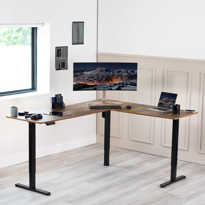 Elegant Corner Electric Standing Desk