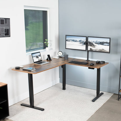 Elegant Corner Electric Standing Desk