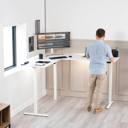 Elegant Corner Electric Standing Desk