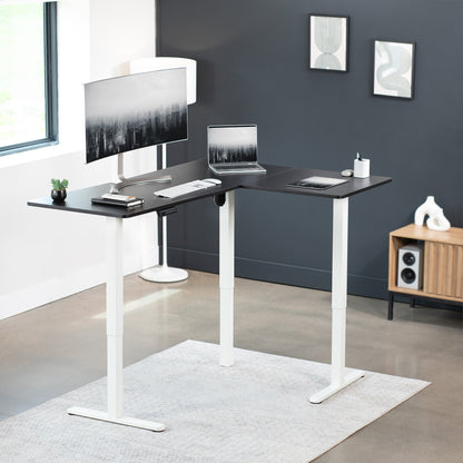 Elegant Corner Electric Standing Desk