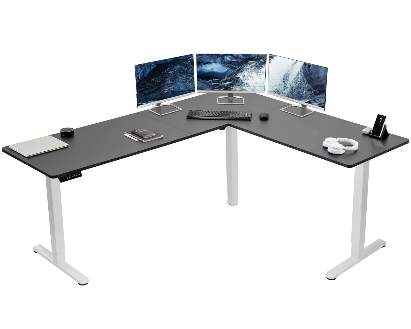 Elegant Corner Electric Standing Desk