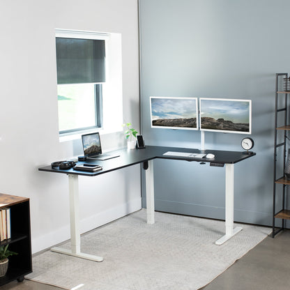 Elegant Corner Electric Standing Desk