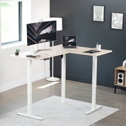 Elegant Corner Electric Standing Desk