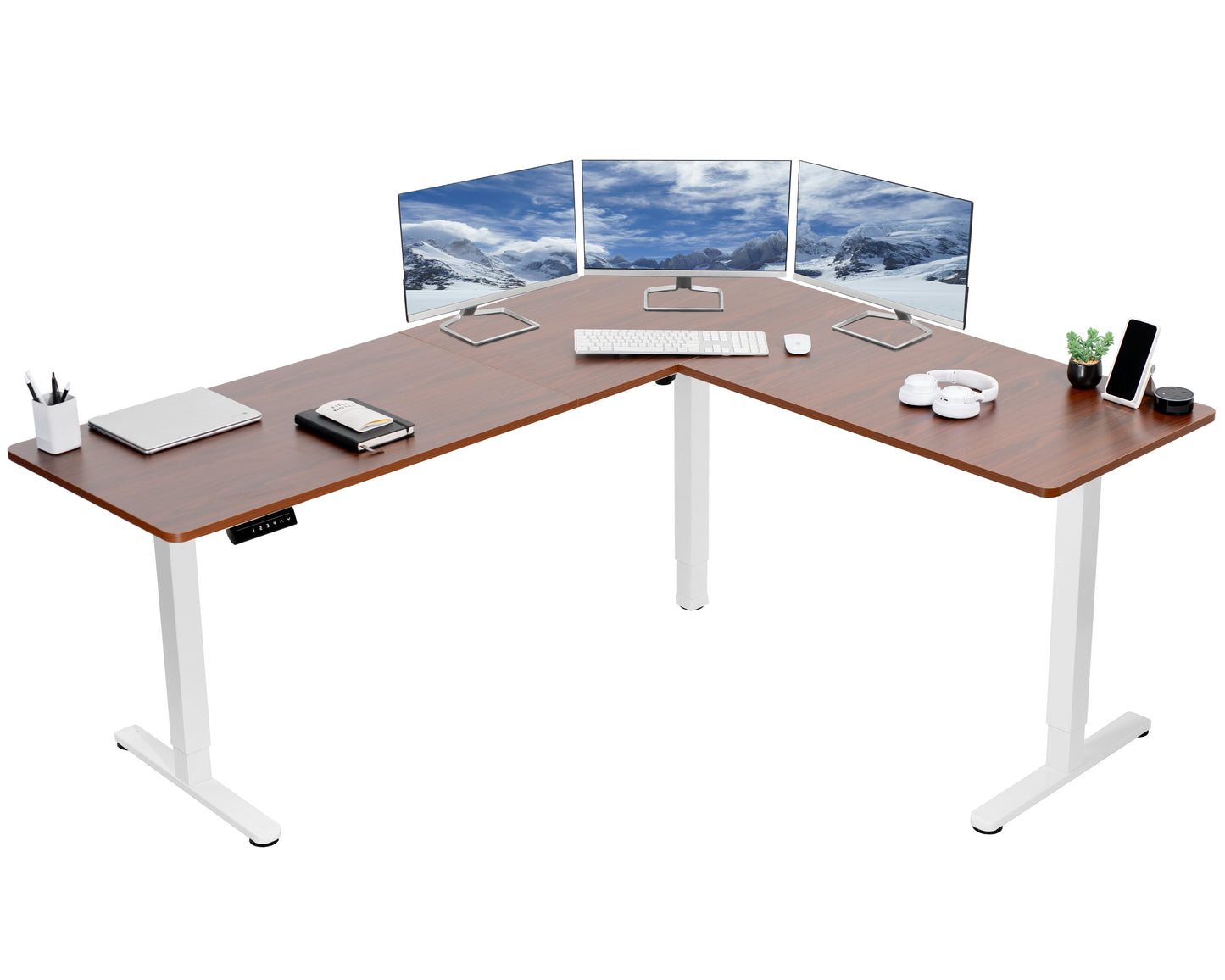 Elegant Corner Electric Standing Desk