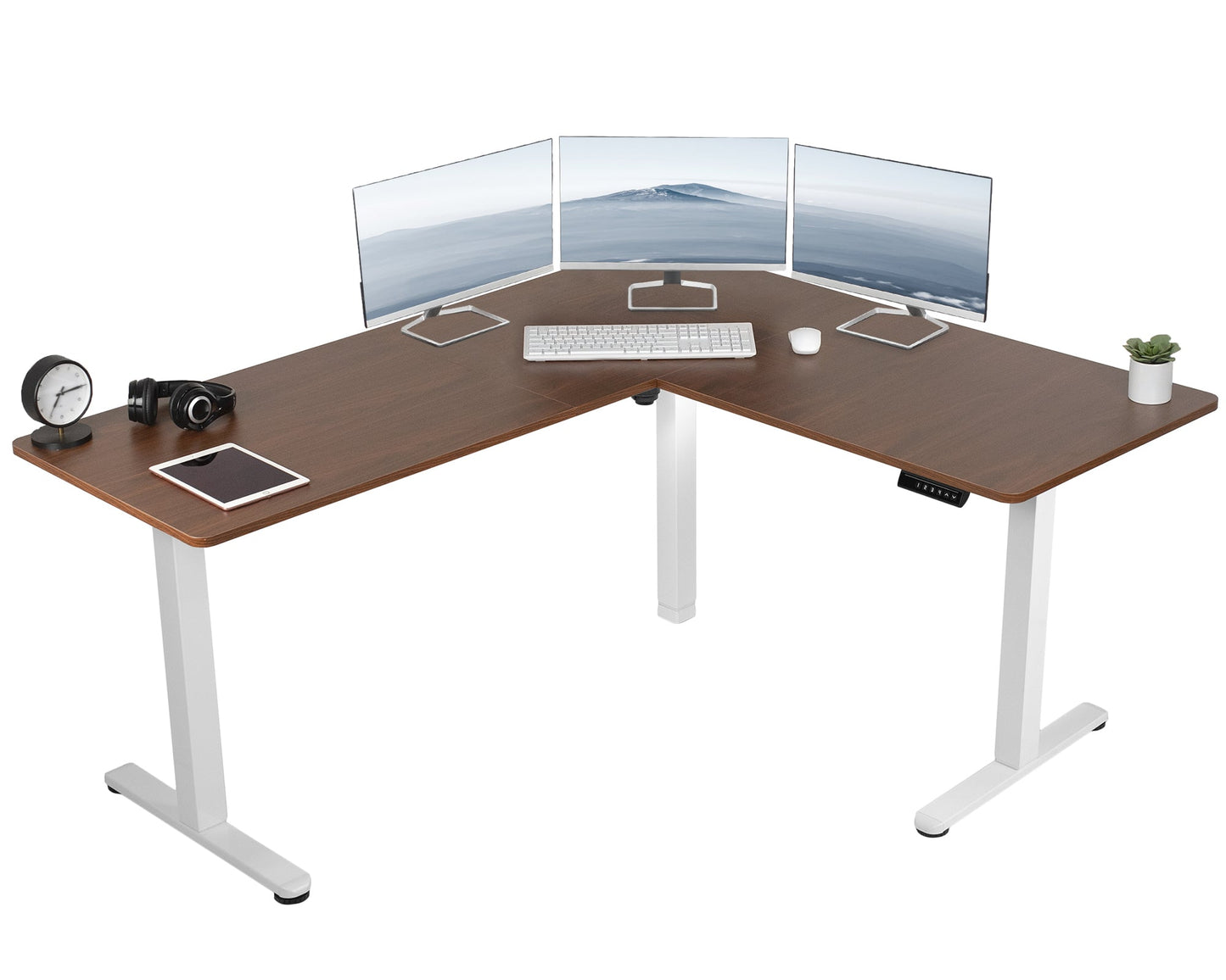 Elegant Corner Electric Standing Desk