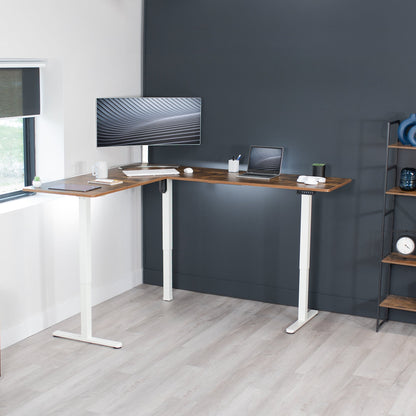 Elegant Corner Electric Standing Desk