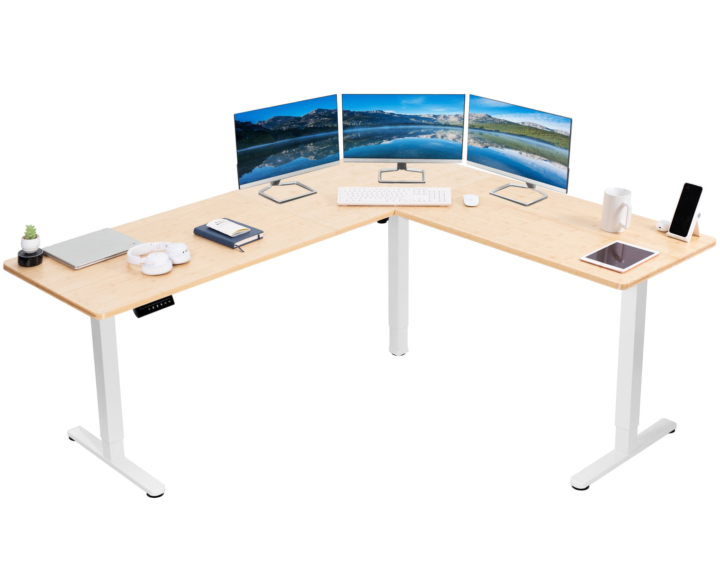 Elegant Corner Electric Standing Desk