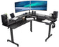 Elevate Your Workspace: Stylish Two-Tier Corner Electric Desk with Ample Storage