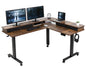 Elevate Your Workspace: Stylish Two-Tier Corner Electric Desk with Ample Storage