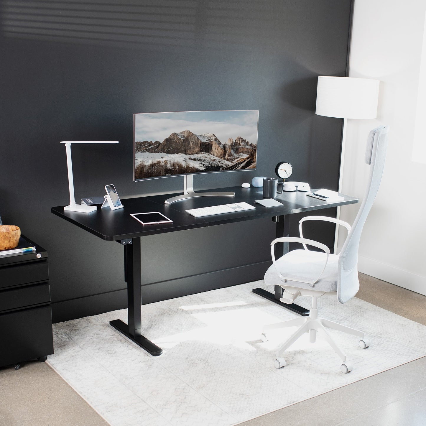 Spacious 71" x 30" Electric Height Adjustable Desk with User-Friendly 2 Button Controller