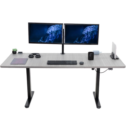 Spacious 71" x 30" Electric Height Adjustable Desk with User-Friendly 2 Button Controller