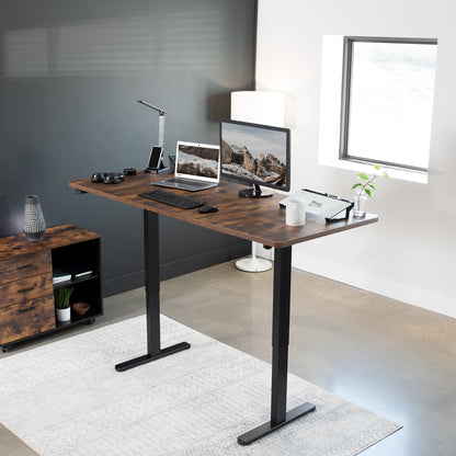 Spacious 71" x 30" Electric Height Adjustable Desk with User-Friendly 2 Button Controller