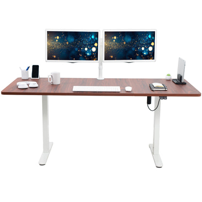 Spacious 71" x 30" Electric Height Adjustable Desk with User-Friendly 2 Button Controller