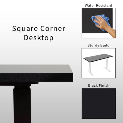 Sleek Electric Desk with Modern Square Corner Design