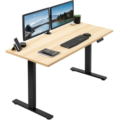 Sleek Electric Desk with Modern Square Corner Design