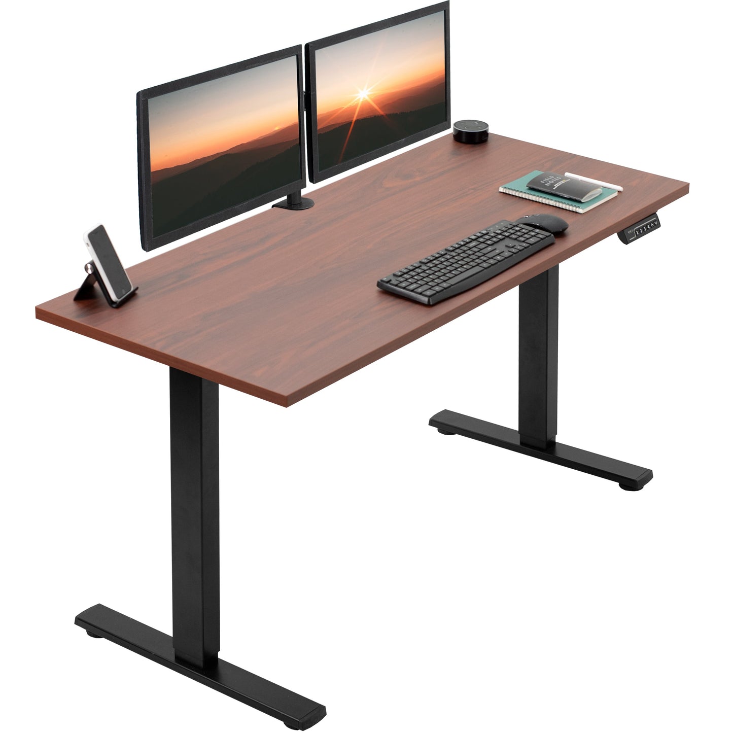 Sleek Electric Desk with Modern Square Corner Design