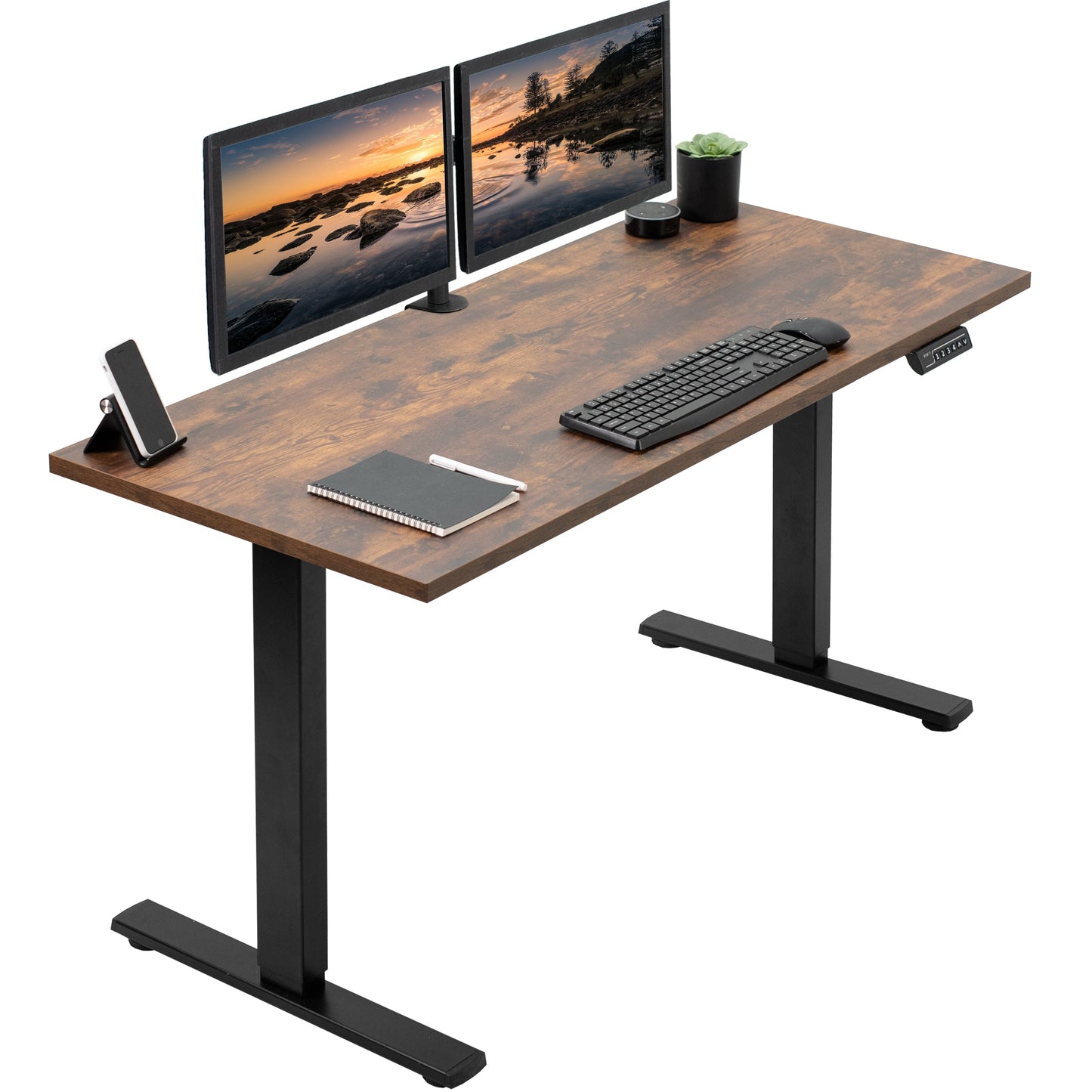 Sleek Electric Desk with Modern Square Corner Design