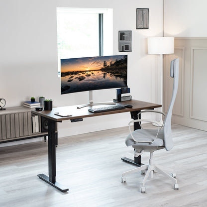 Sleek Electric Desk with Modern Square Corner Design