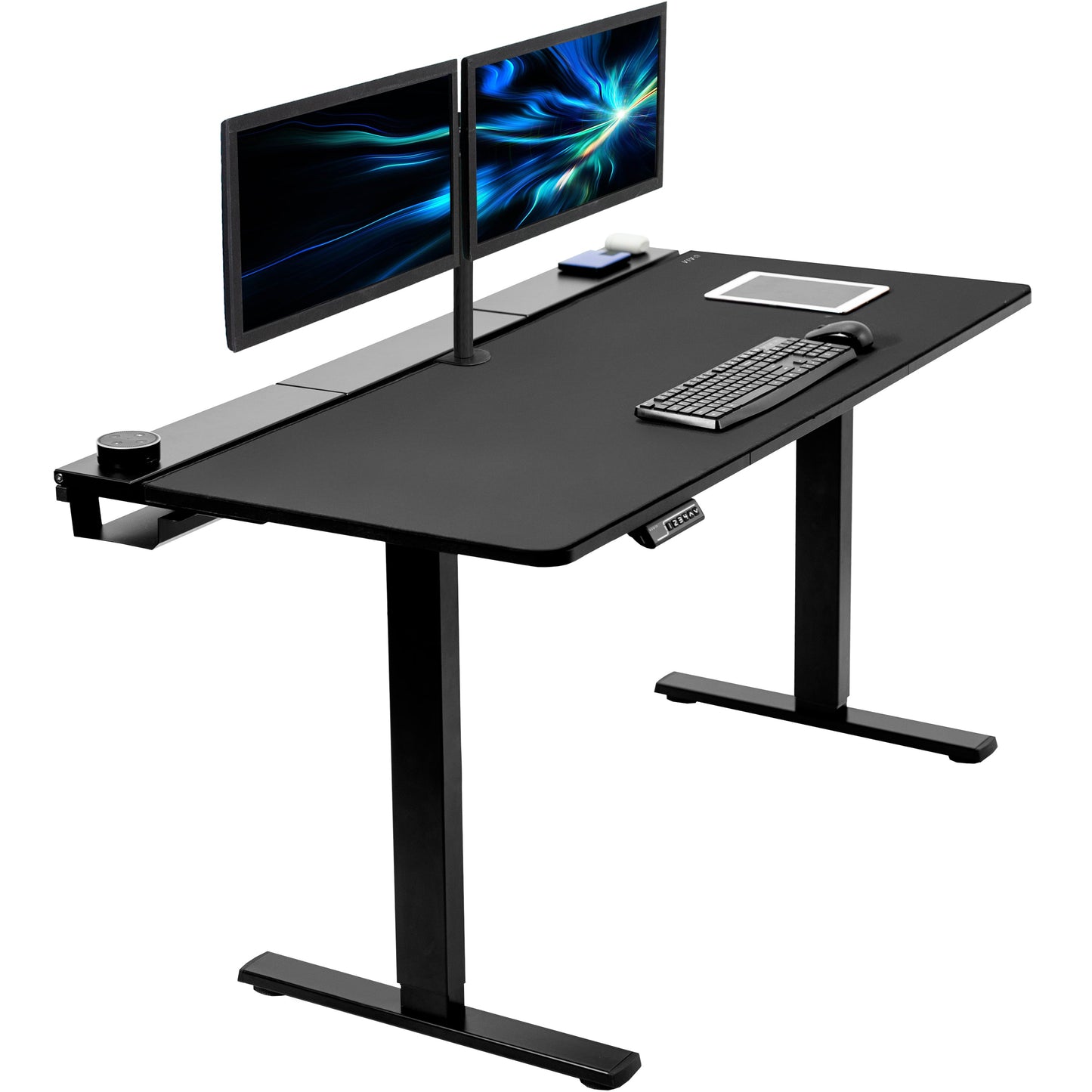 Spacious 60" x 30" Electric Desk with Sleek Cable Management and Comfort-Fit Full-Sized Pad