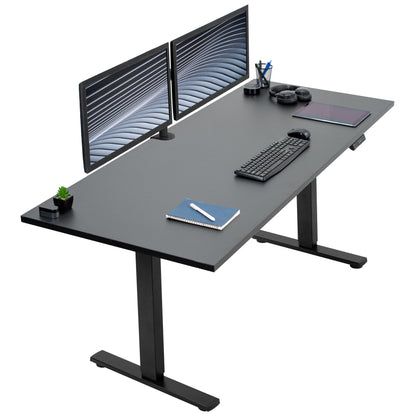 Sleek Electric Desk with Modern Square Corner Design