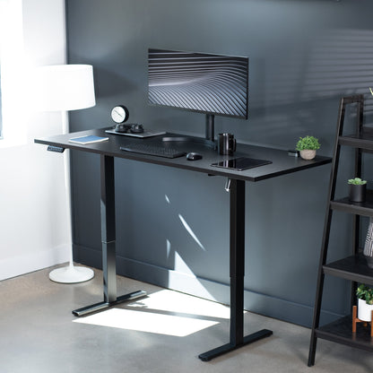 Sleek Electric Desk with Modern Square Corner Design