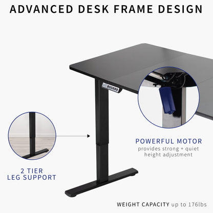 Elevate Your Workspace: 71" x 30" Adjustable Electric Desk with Memory Preset Features