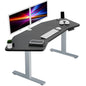 Spacious 71" x 24" Wing-Shaped Electric Standing Desk with Convenient Push Button Memory Control