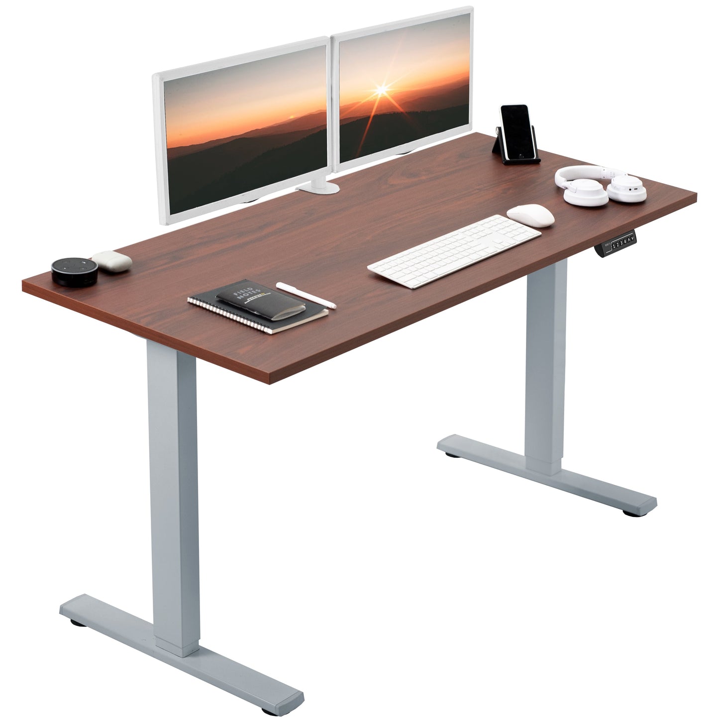 Sleek Electric Desk with Modern Square Corner Design