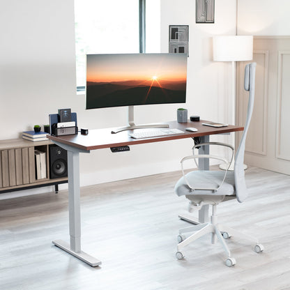 Sleek Electric Desk with Modern Square Corner Design